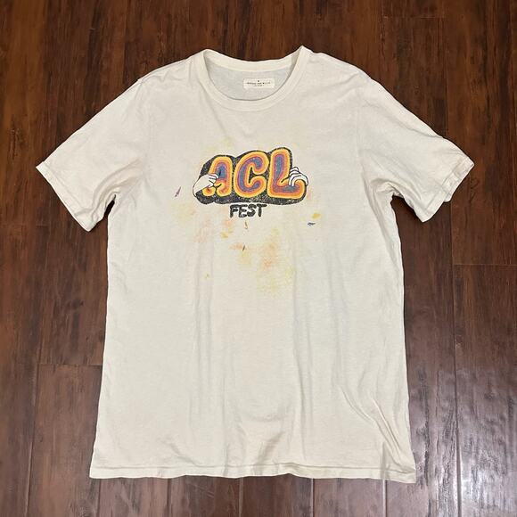 IMOGENE + WILLIE ACL T-Shirt Ivory Austin City Limits Music Festival Tee - Picture 1 of 9